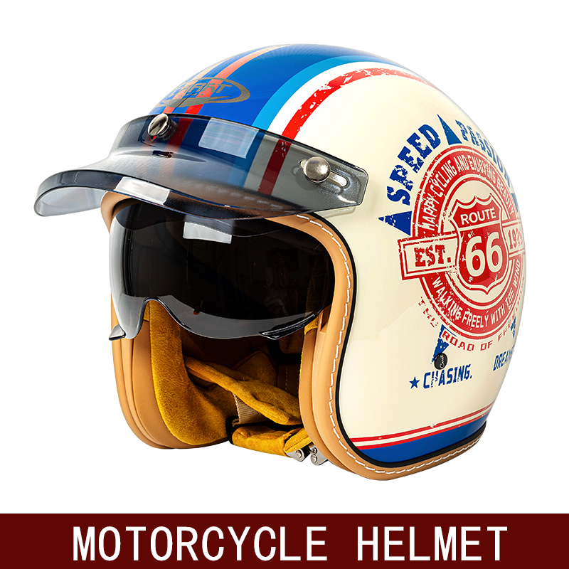 Motorcycle Gear For Winter - خوذة دراجة نارية جديدة بتصميم ريترو