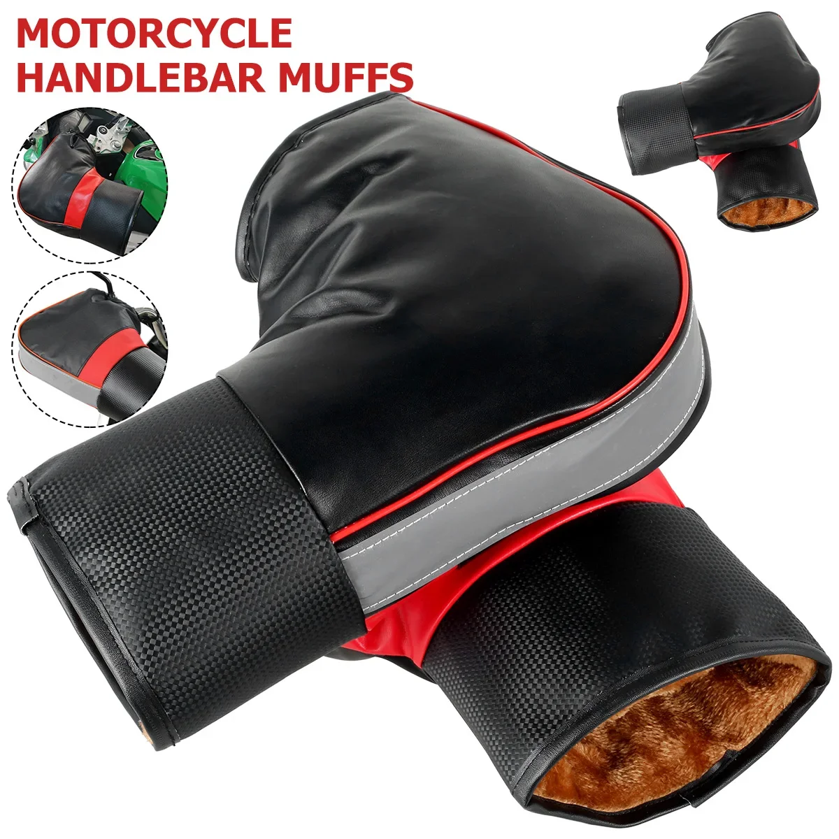 1 زوج دراجة نارية غطاء المقود  - مراجعة Motorcycle Gear For Winter وسعره