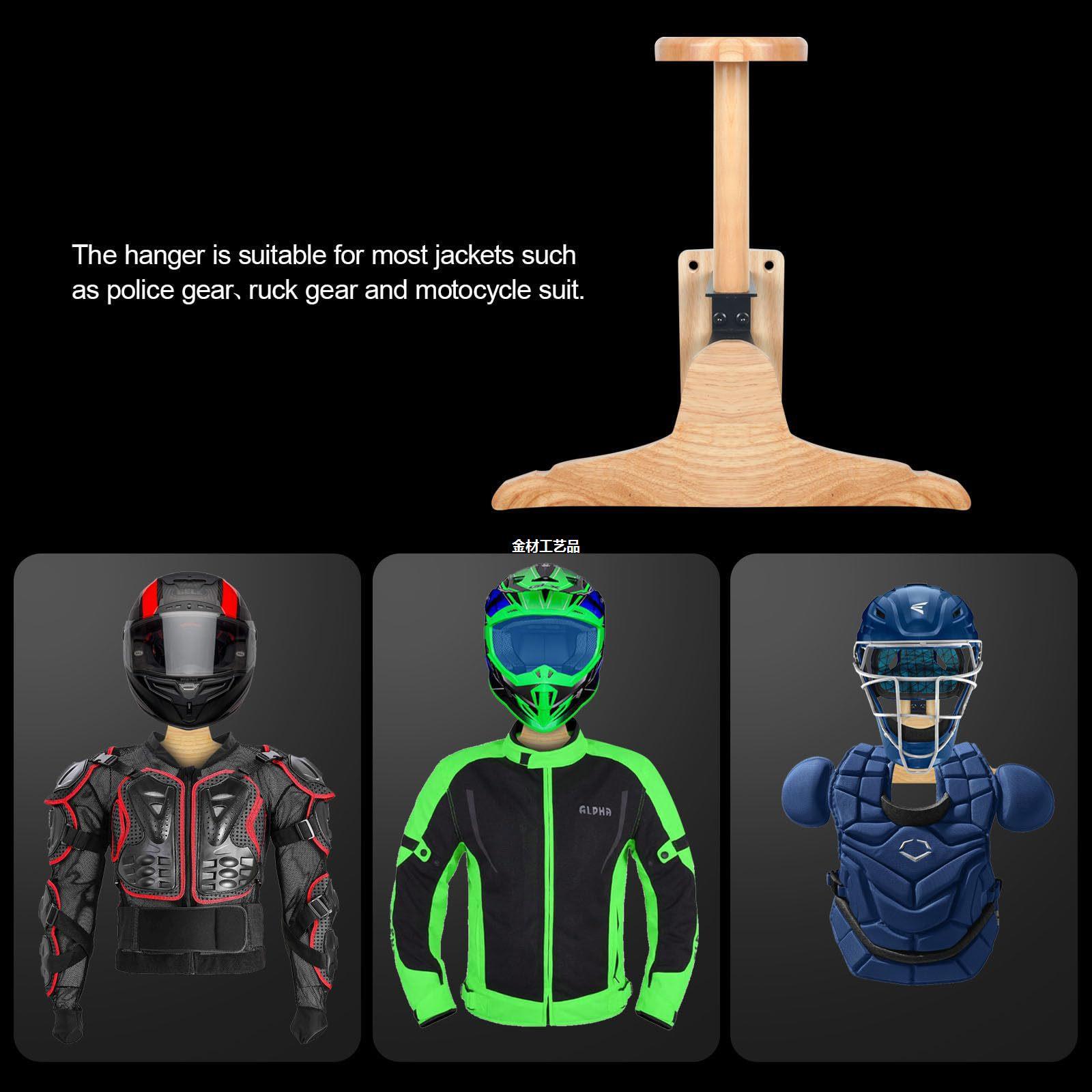 رف تخزين خشبي مثبت على الحائط  - مراجعة Motorcycle Gear Display Rack وسعره