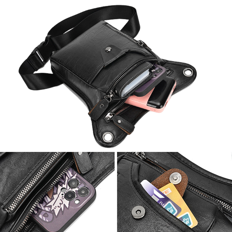 خمر بولي Leather الجلود الخصر  - مراجعة Motorcycle Gear Bag وسعره